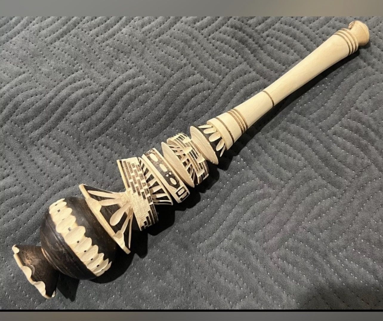 Authentic Artisanal Mexican Molinillo Hot Chocolate Frother (Large "14"