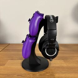 3d Printed Duel Xbox Controller Holder With Headphones