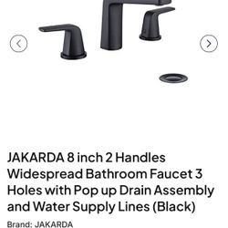 Black Faucet 3 Holes