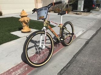 SE Blocks Flyer 26-inch BMX Freestyle Bike-Orange Camo