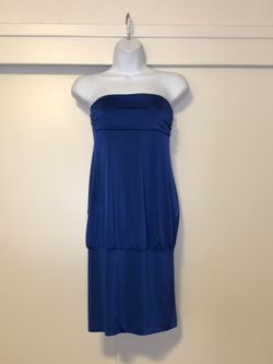 Royal Blue clubbing strapless dress