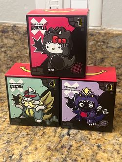 McDonald’s Hello Kitty X Godzilla #1,#4,#8
