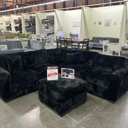 New Black Sectional 