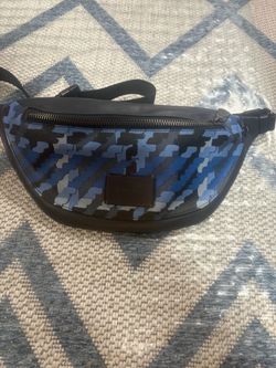 Coach Warren Belt Bag With Blue Plaid Print CN406 NWT A Great Gift