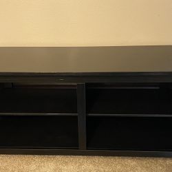 Black-Brown Corner TV Stand / Entertainment Center – Excellent Condition