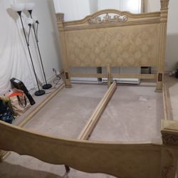 Elegant Wooden King Bed Frame
