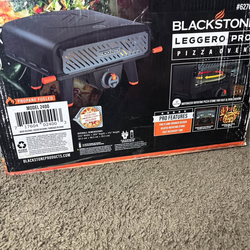 Black stone pizza over