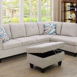 BRAND NEW SECTIONAL COUCH WITH OTTOMAN INCLUDED