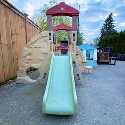 Huge pirate ship climber with slide