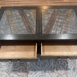 Wooden Coffee Table with Drawers 
