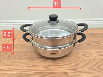 ASD 11 inch 2-tier steamer pot