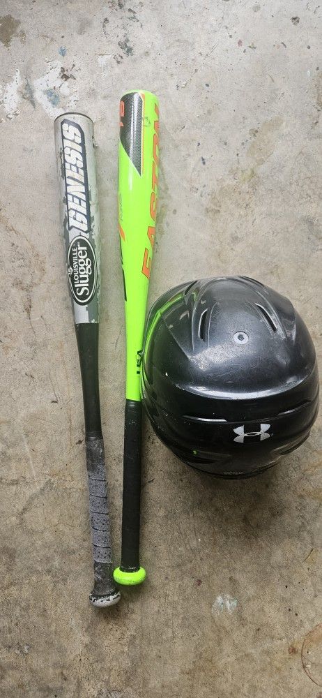 Tball Helmet And Bat