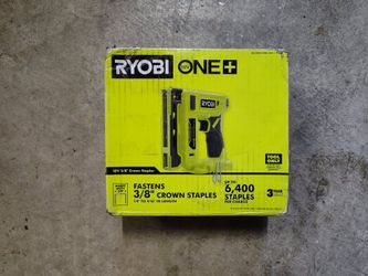 FREE BATTERY! NEW RYOBI P317 18V ONE+ CORDLESS COMPRESSION DRIVE 3/8 INCH CROWN STAPLER - TOOL ONLY