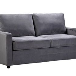Gray Velvet Sleeper Sofa