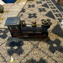 Vintage Battery Operated WESTERN Locomotive Train Modern Tin Toy Japan