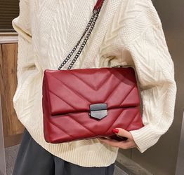 Faux leather Flap Shoulder Bag