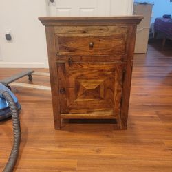 Beautiful Solid  mango wood bed side table / end table .
