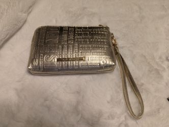 Steve Madden Btrell Double Zip Wristlet – Logo Embossed