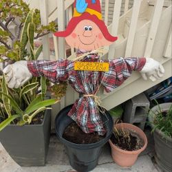 Farm Scarecrow Statue Yard Garden 3ft Tall Scare Crow Sign 