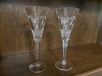 WATERFORD CRYSTAL Peace Toasting Flute Pair