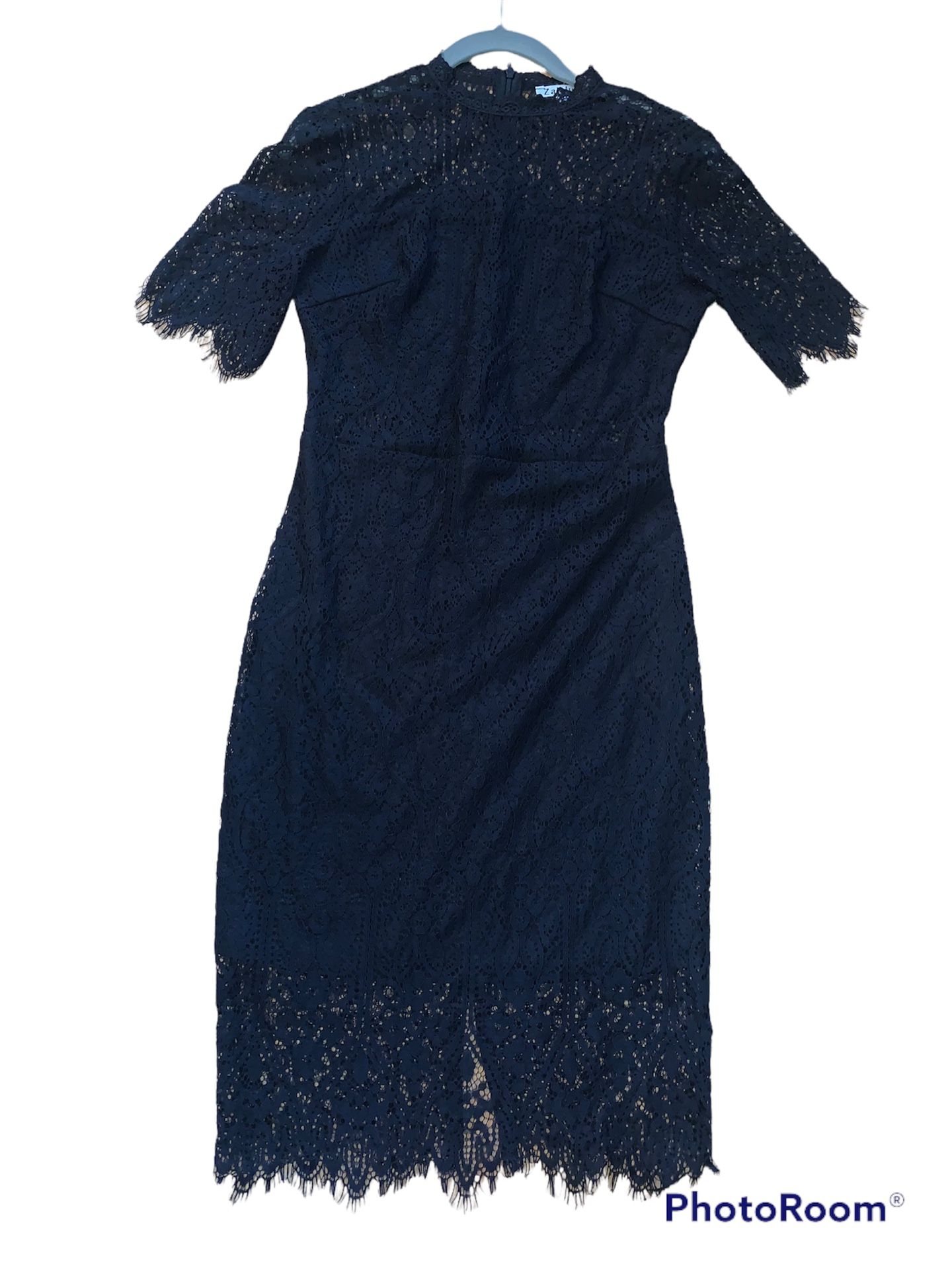 Black Lace Pencil Dress