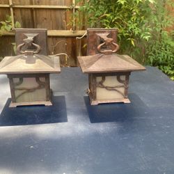 Two Craftsman Exterior Lights
