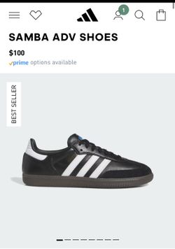 Brand New Adidas Samba Adv Size 8.5 White And Black 
