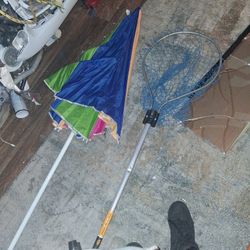 Umbrella And Handheld Fishing Net 