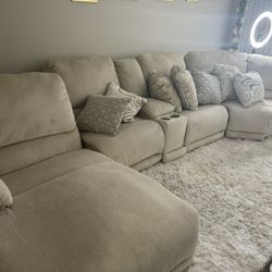 Powered Sectional Cream Lux Chairs