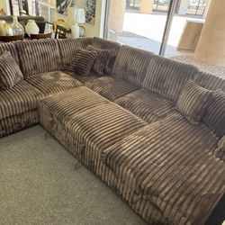 Teddy Bear Sleeper Sectional In Brown 