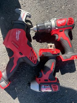 Milwaukee Impact drills and hackzall
