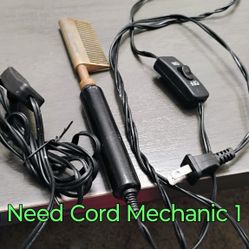 Needs Electric Mechanic 1 Heats Solid Brass Hair Straightener Barber Shop Grade $15 Take Both
