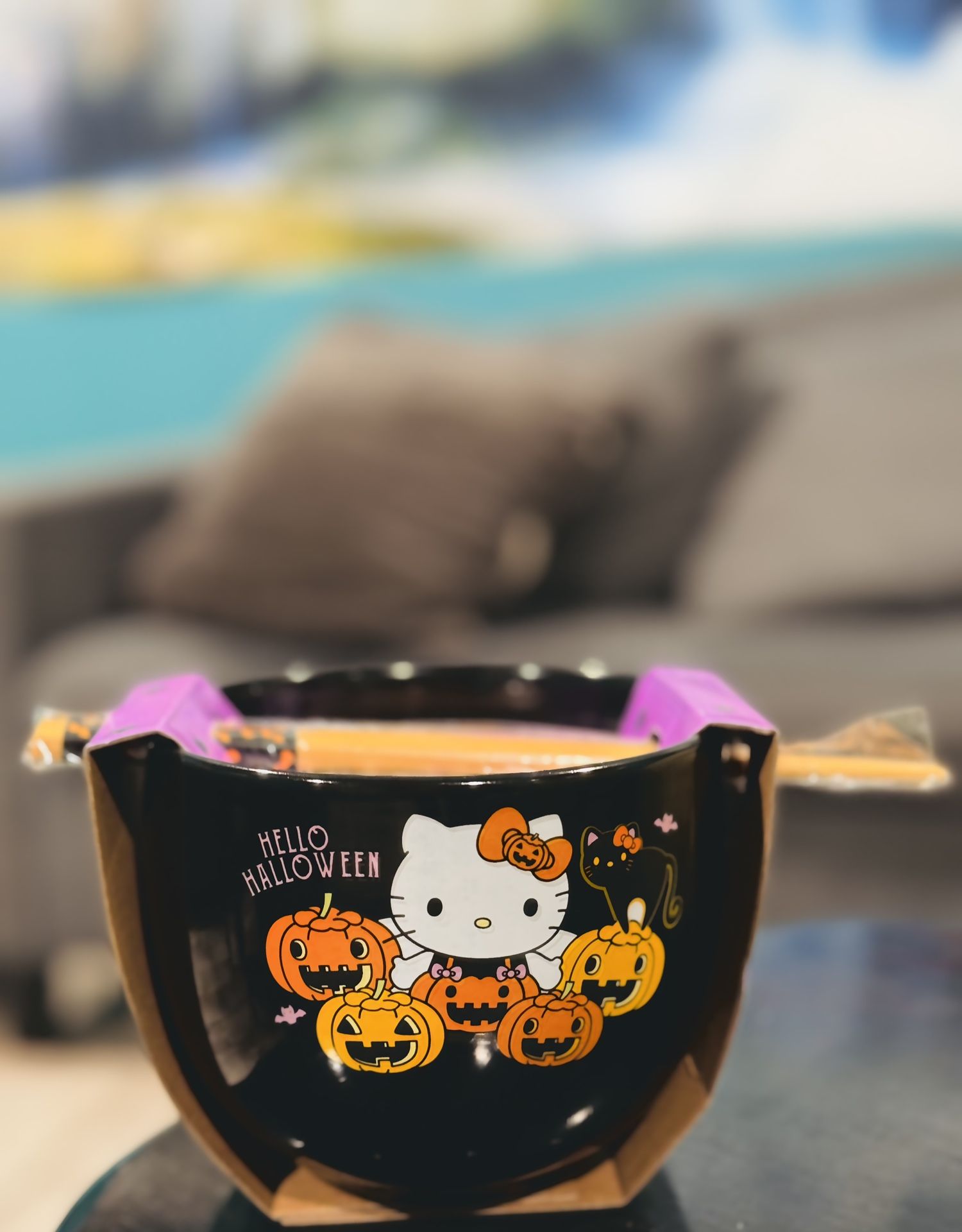Hello Kitty - Halloween Noodles Bowl w/ Chopsticks