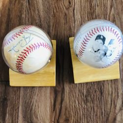 LADodgers Tommy Lasorda Signed Ball and  Rookies baseball 
