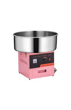 Commercial Cotton Candy Machine, 1000W Electric Pink Candy Maker with Stainless Steel Bowl, Sugar Scoop, Ideal for Parties, Birthdays used one time (E