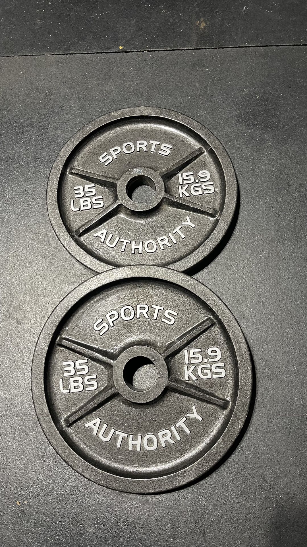 PAIR OF 35S OLYMPIC WEIGHTS