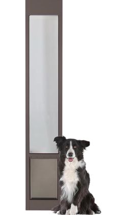 PetSafe Sliding Glass Pet Door - No-Cut DIY Install Doggy Door for Renters - Aluminum Frame - Adjustable Height 75 7/8" to 80 11/16" - Ideal for Large