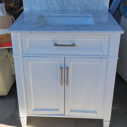 New Bathroom Vanity With Marble Top