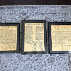 Replica United States Founding Documents (Declaration of Independence, Constitution and Amendments)