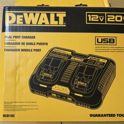 DEWALT DCB102 Dual Port Charger for 12V & 20V batteries, *Boxdamage*