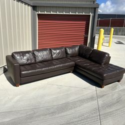 FREE DELIVERY&INSTALLATION Modern Genuine Leather Sectional Couch