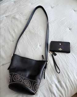 Coach bucket bag and matching wallet