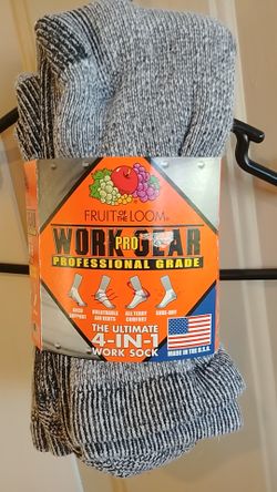 Brand new friuit of the loom work socks