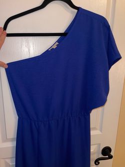 Royal Blue One-Shoulder Dress