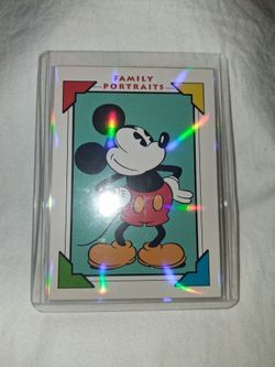 1991 Walt Disney, Impel,  Family Portraits,  Mickeys Bio, Card # 100