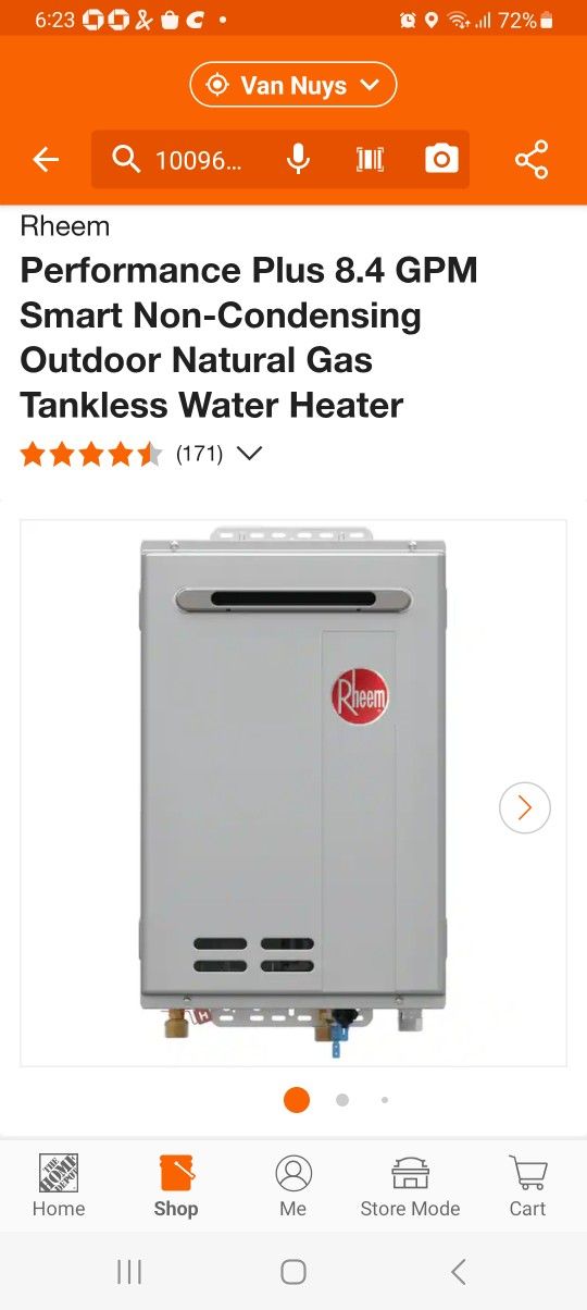 Reem Performance Plus Outdoor GasTankless Water Heater.