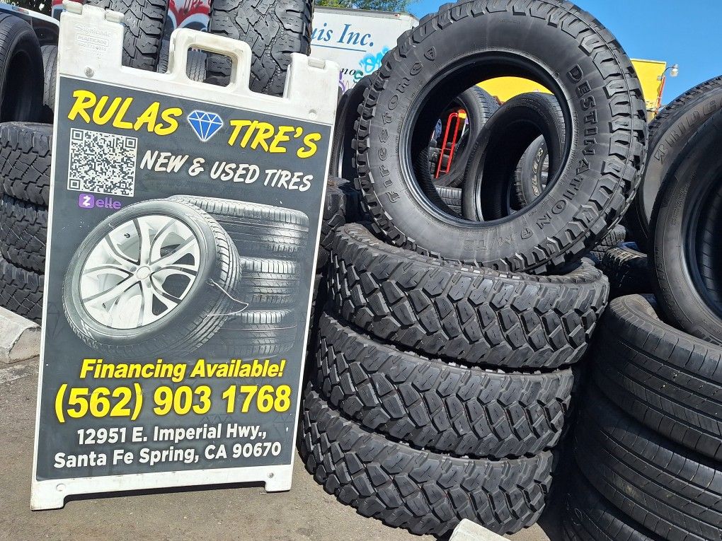 LT 255 75 17 FIRESTONE - Set of 4 good condition used tires.