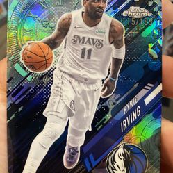 2025-26 Topps Chrome NBA Kyrie Irving Go Time Aqua Refractor /199 #GT-7 Mavs