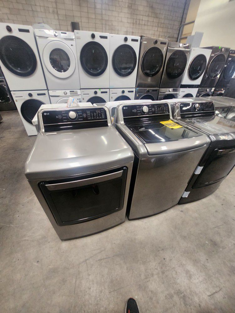 LG  Set Top Load Washer And Dryer Silver Grey New 