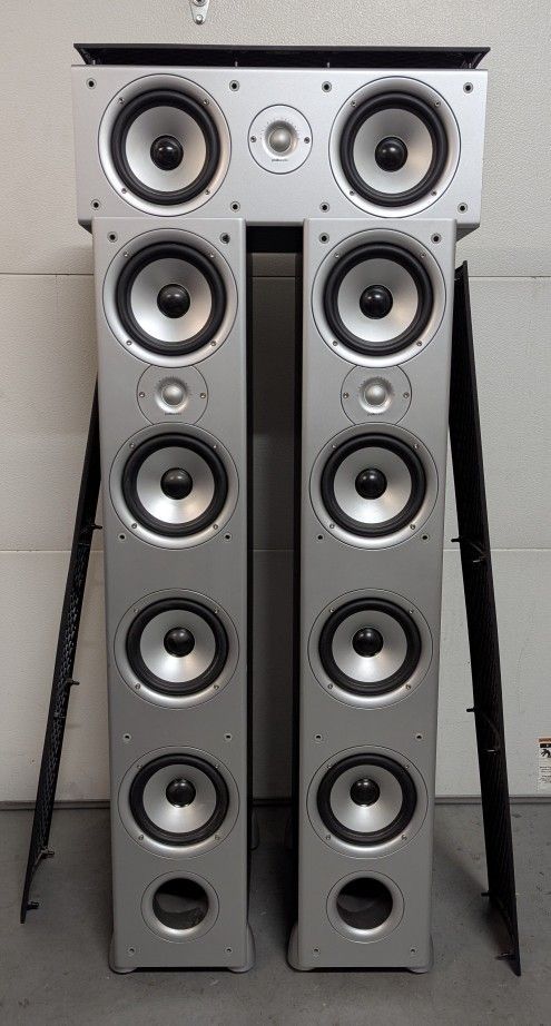 Polk Audio Center And Tower Speakers - CS2 And Monitor 70
